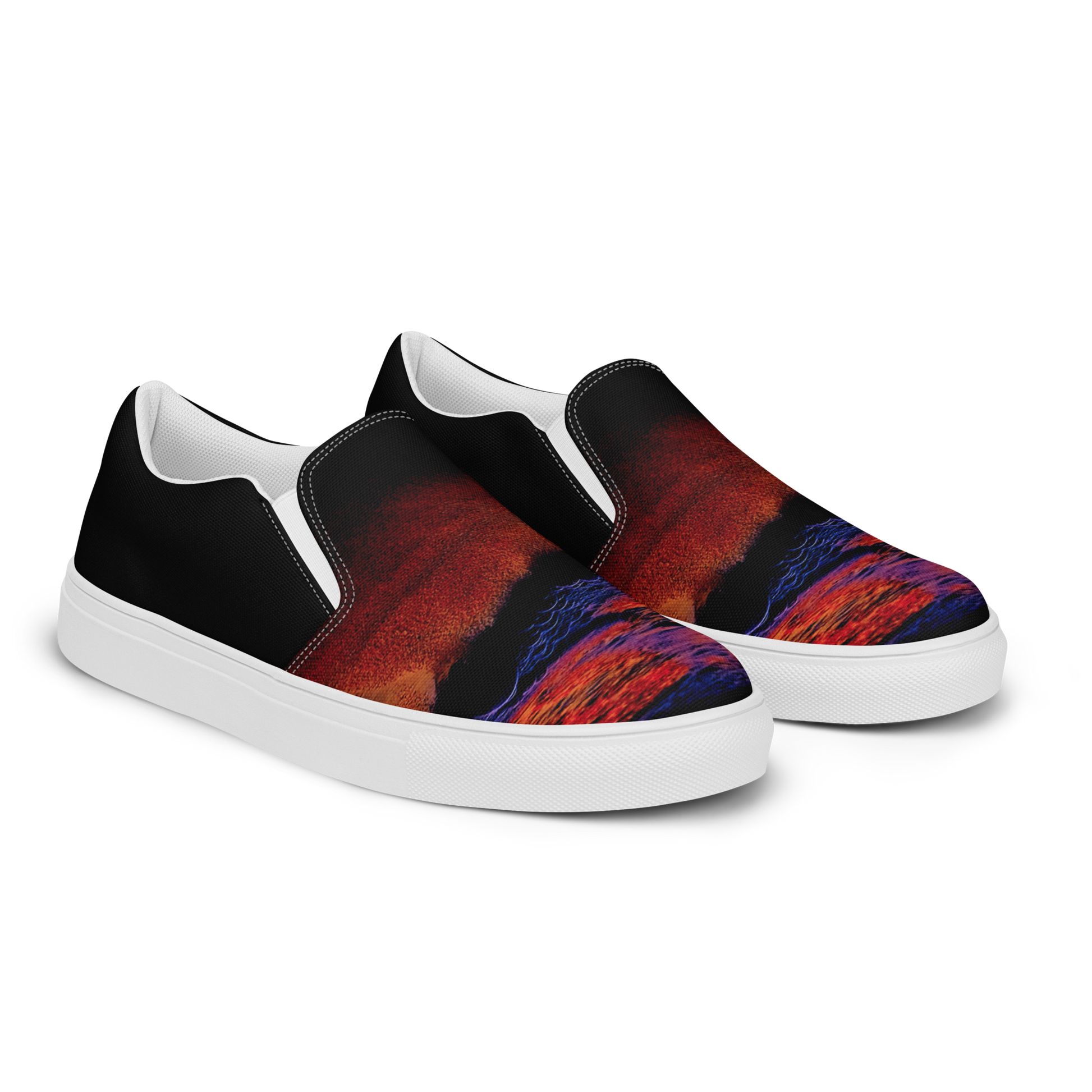 Technicolor Tide Men’s slip-on canvas shoes