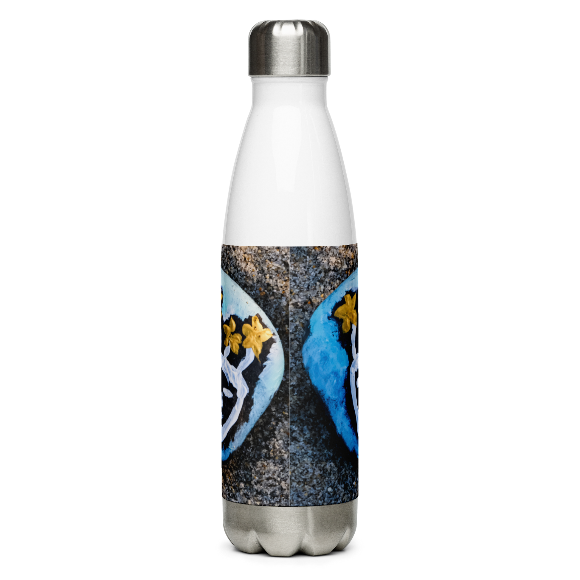 Resting Beach Face Stainless Steel Water Bottle