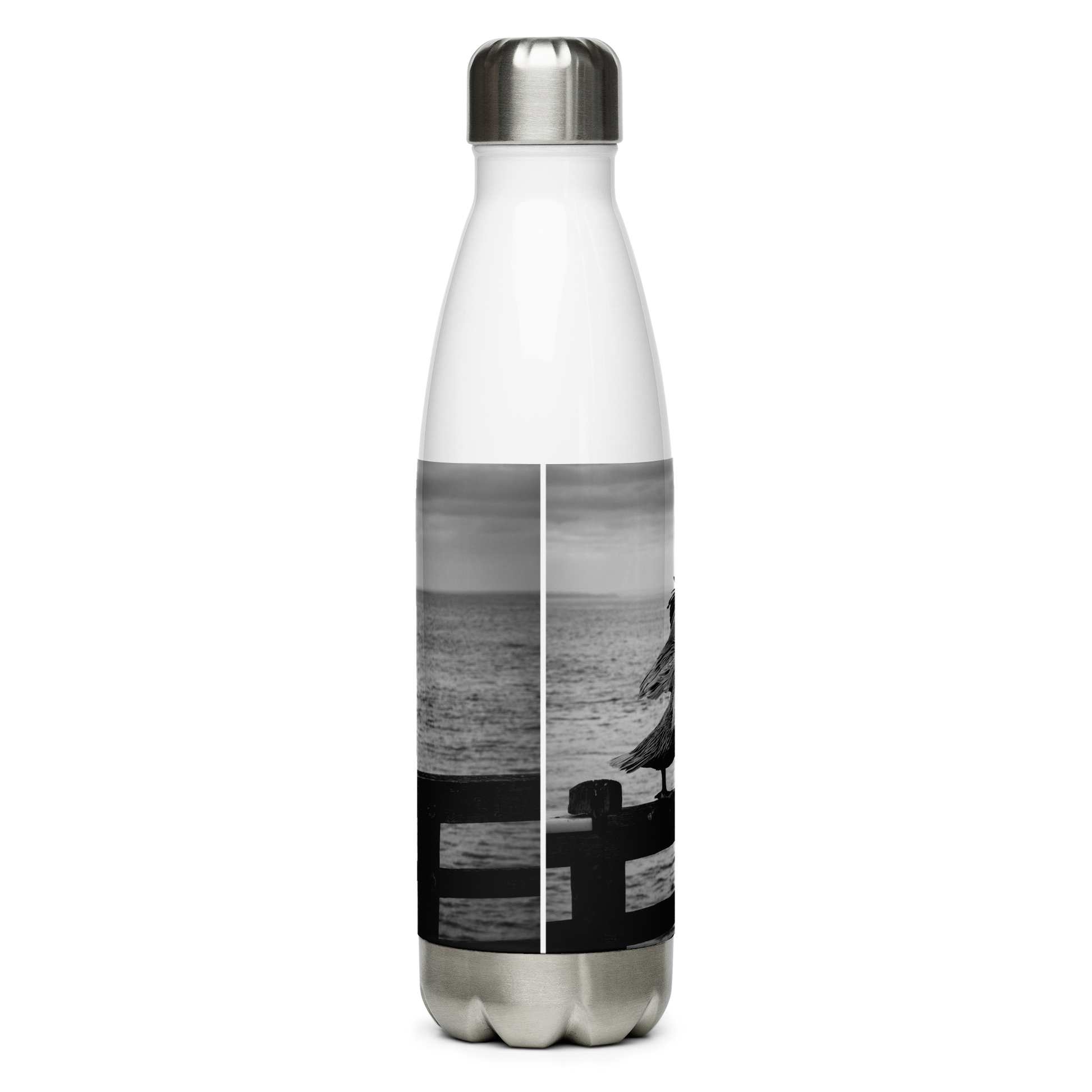 Pelican on a Pier Stainless Steel Water Bottle