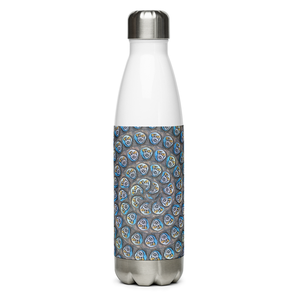 Swirling Beach Face Stainless Steel Water Bottle