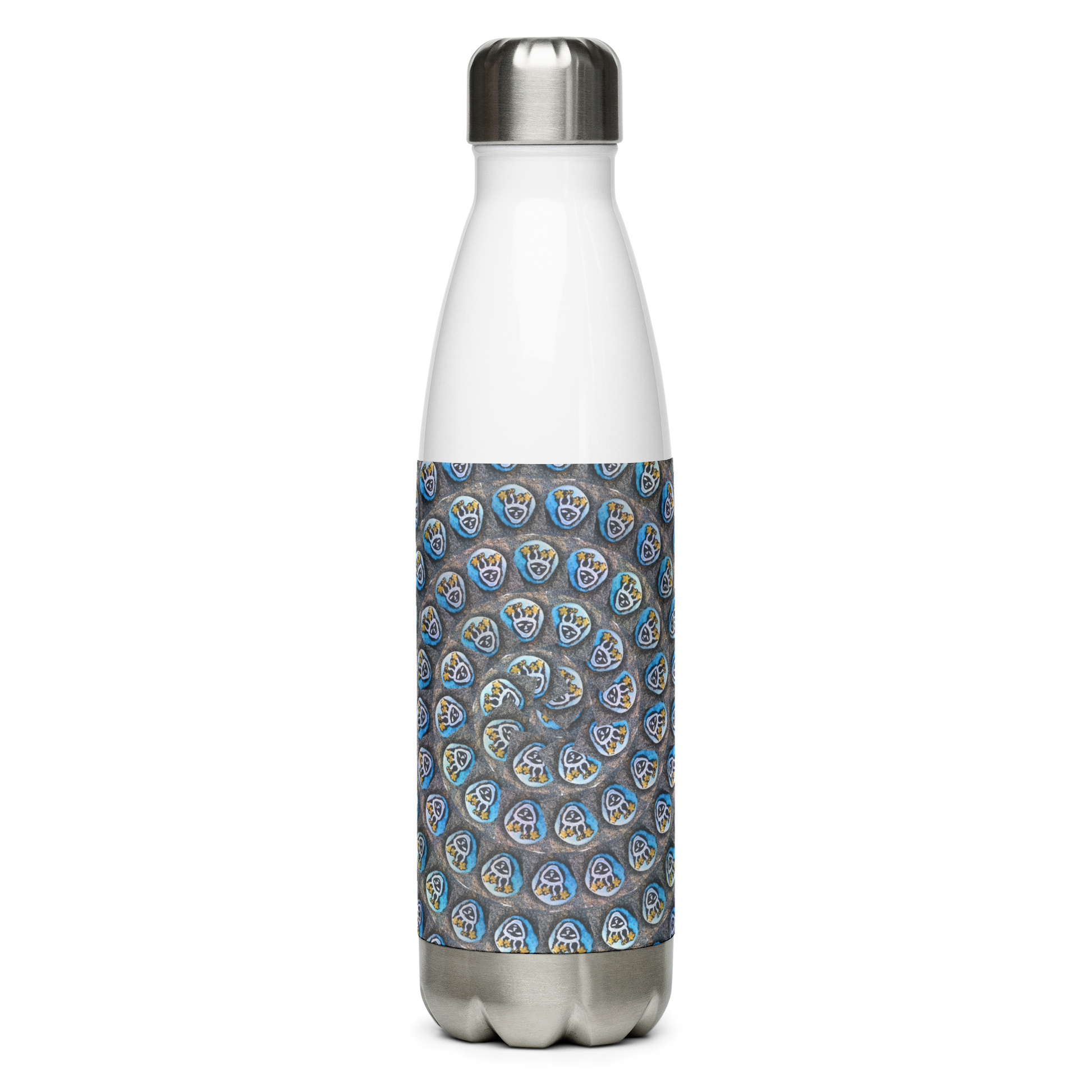 Swirling Beach Face Stainless Steel Water Bottle