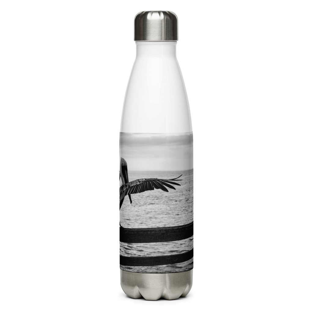 Pelican on a Pier Stainless Steel Water Bottle