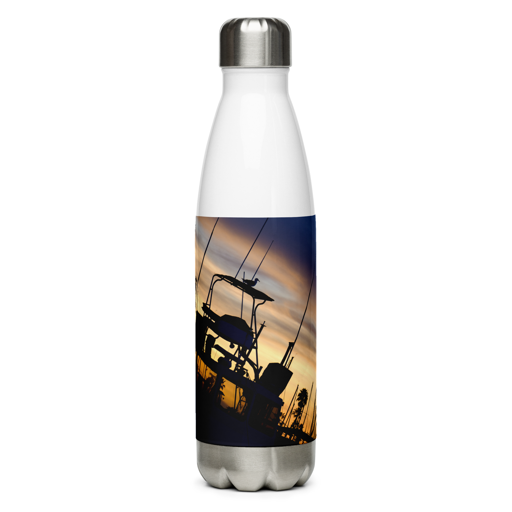 Bird on a Boat Stainless Steel Water Bottle