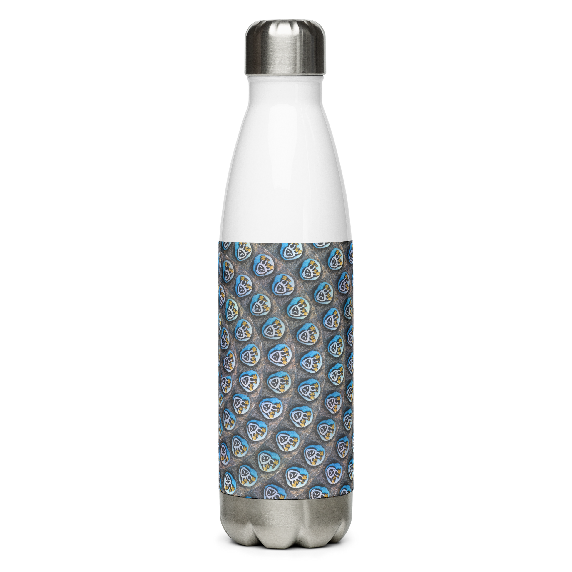 Swirling Beach Face Stainless Steel Water Bottle