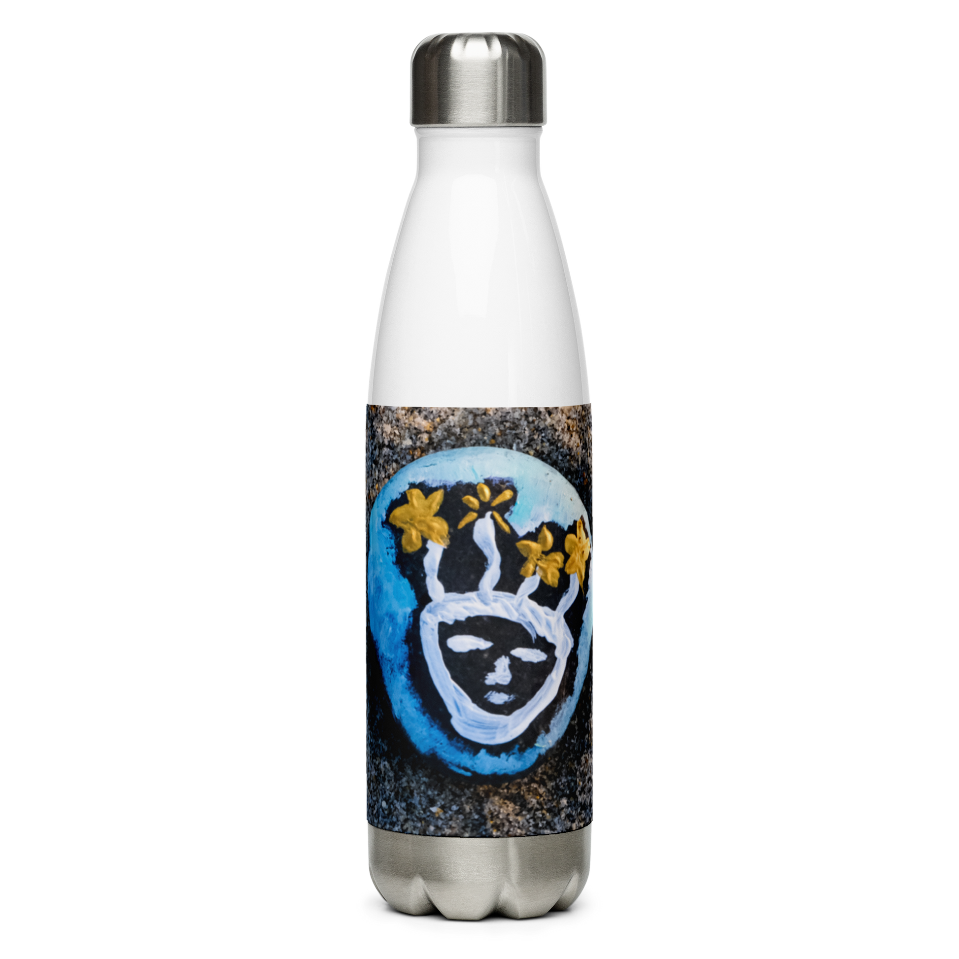 Resting Beach Face Stainless Steel Water Bottle