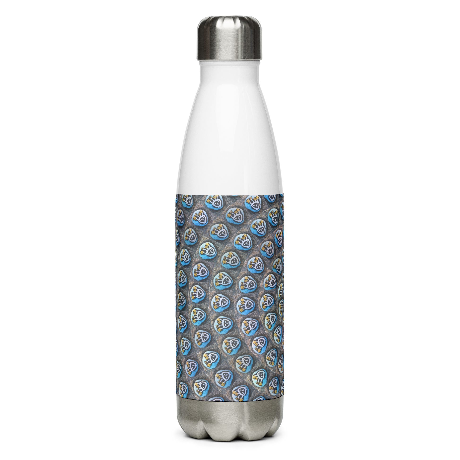 Swirling Beach Face Stainless Steel Water Bottle