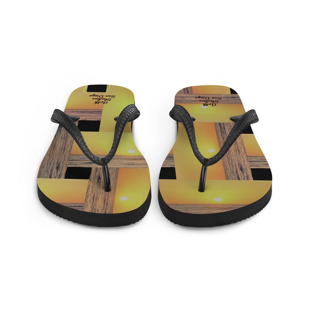 Sunset Plaid Flip-Flops