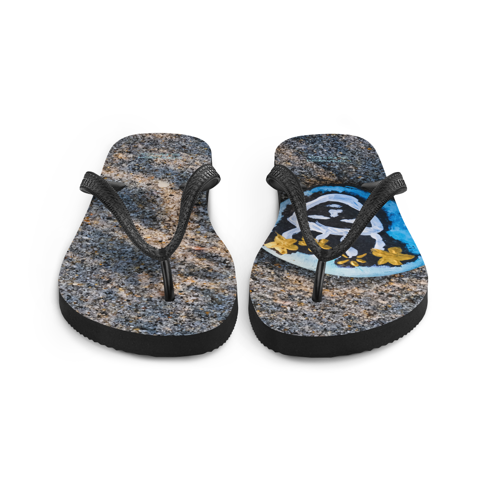 Resting Beach Face Flip-Flops