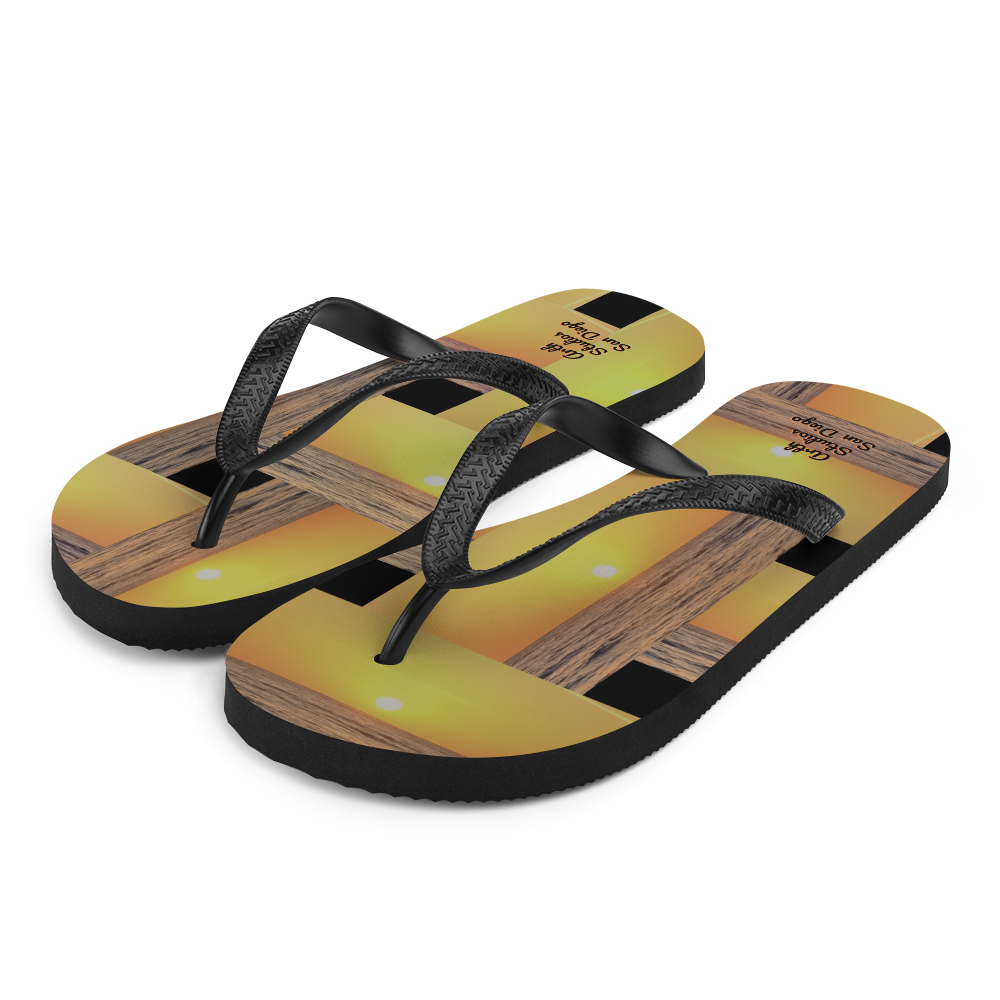 Sunset Plaid Flip-Flops
