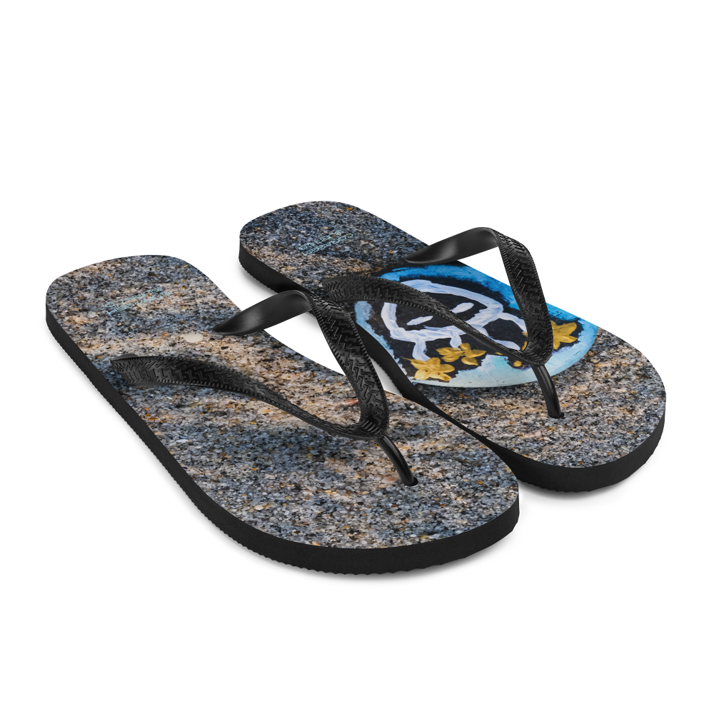 Resting Beach Face Flip-Flops