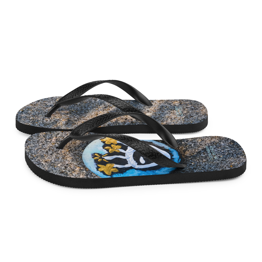Resting Beach Face Flip-Flops