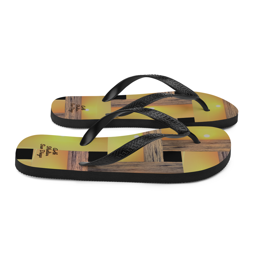 Sunset Plaid Flip-Flops