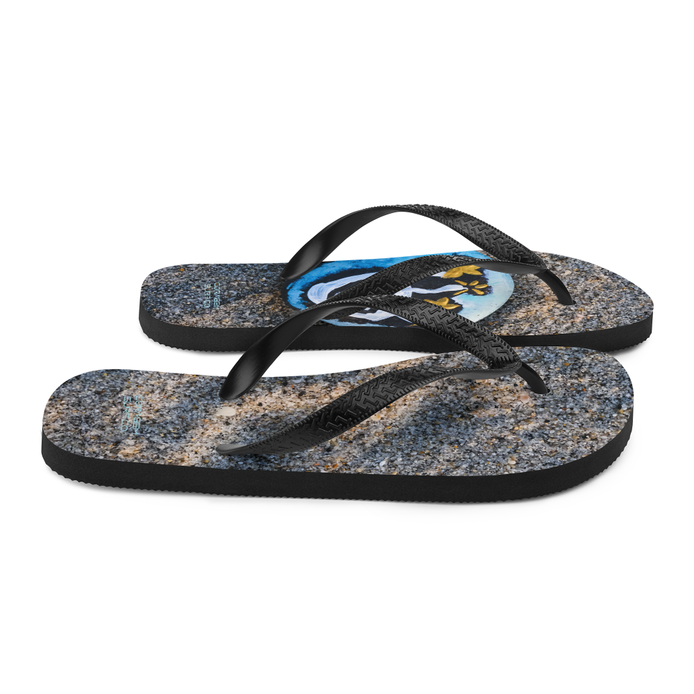 Resting Beach Face Flip-Flops