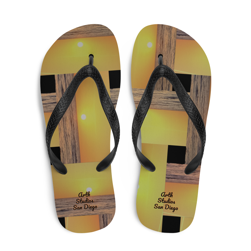 Sunset Plaid Flip-Flops