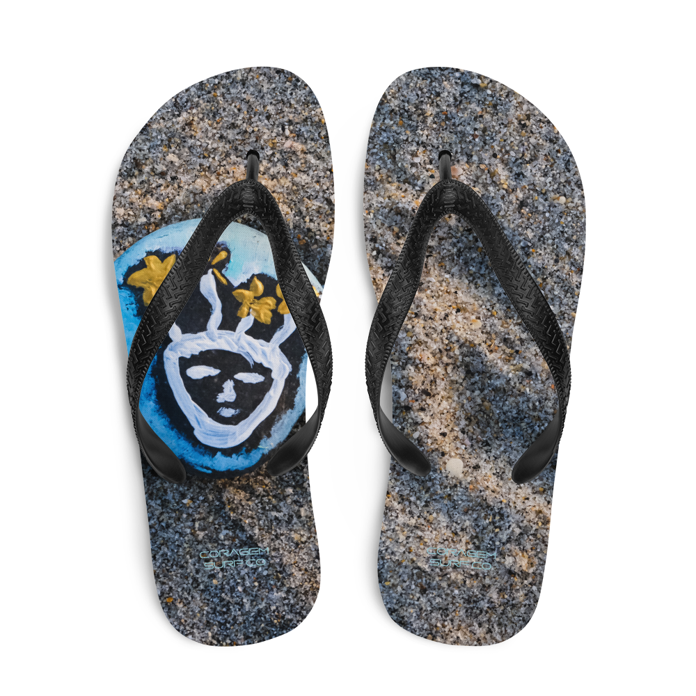Resting Beach Face Flip-Flops