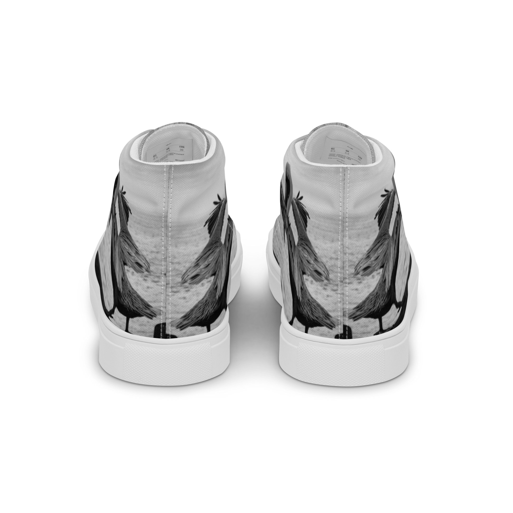 Pelican on a Pier women’s high top canvas shoes