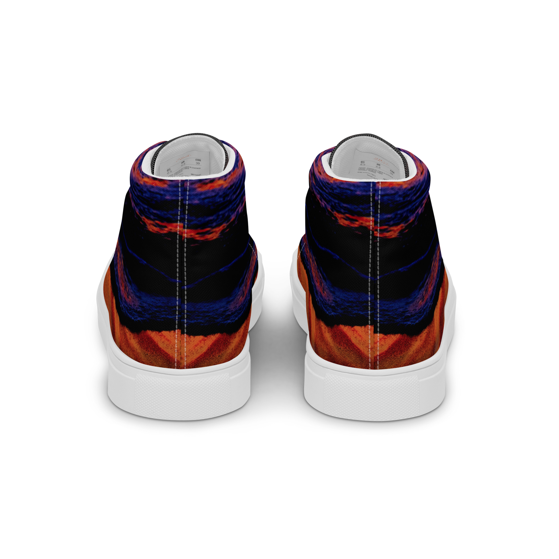 Technicolor Tide Women’s high top canvas shoes