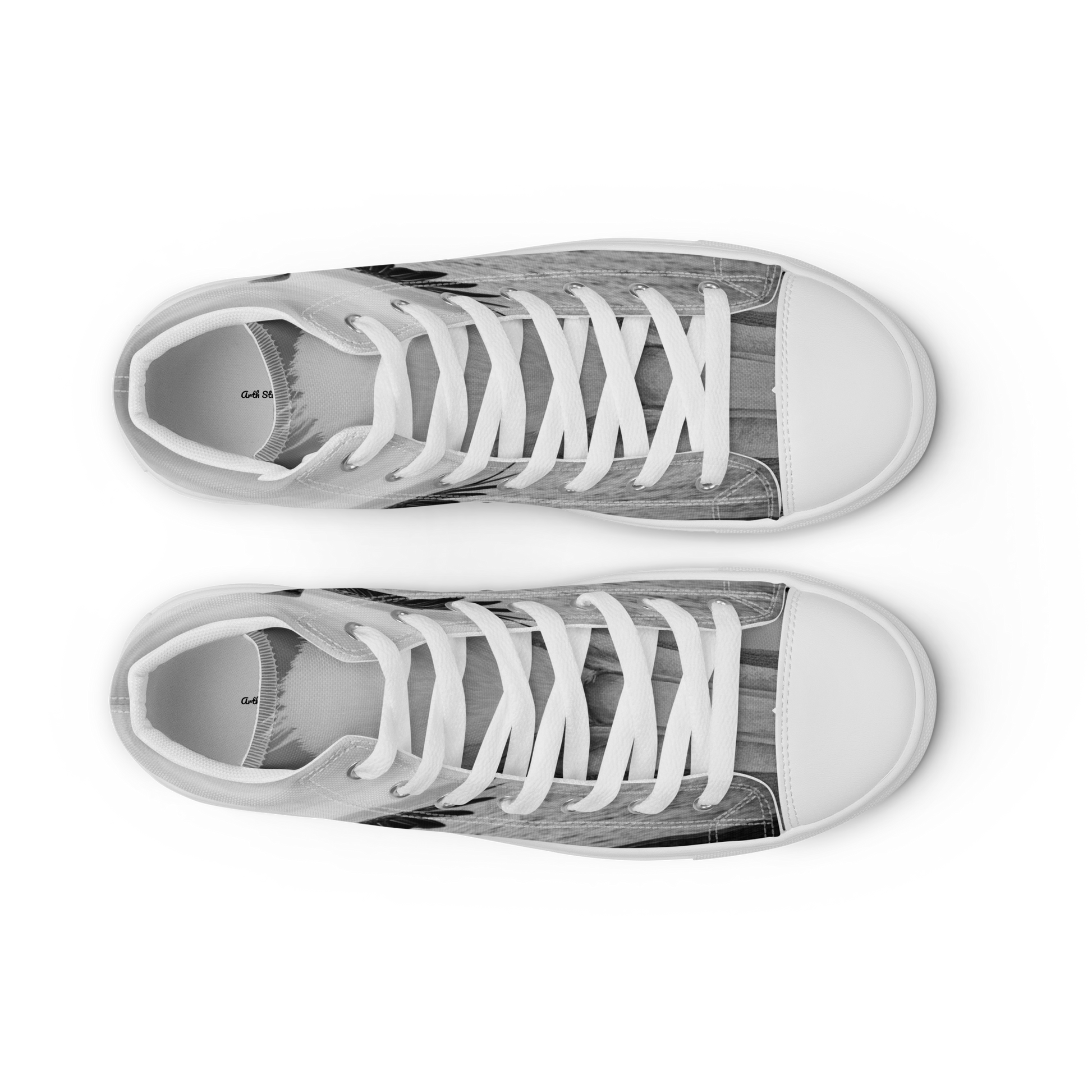 Pelican on a Pier women’s high top canvas shoes