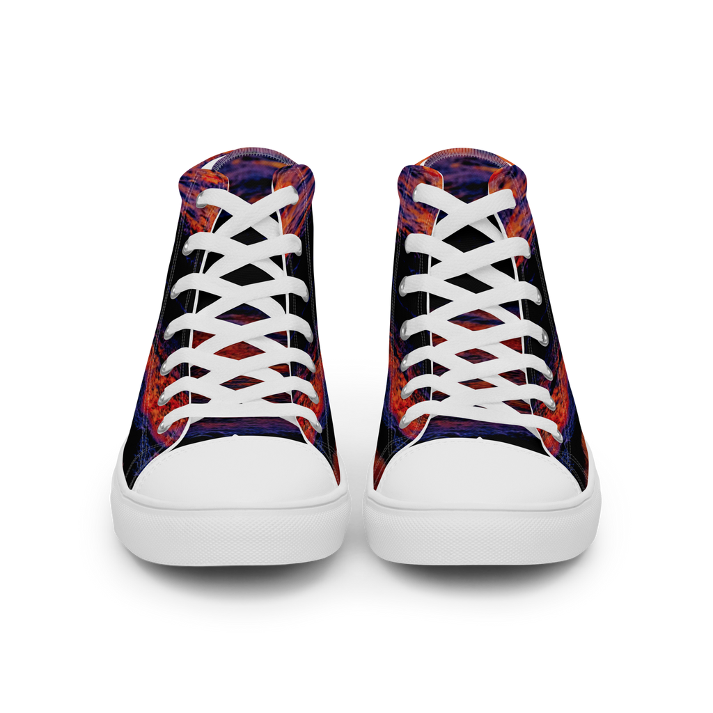Technicolor Tide Women’s high top canvas shoes