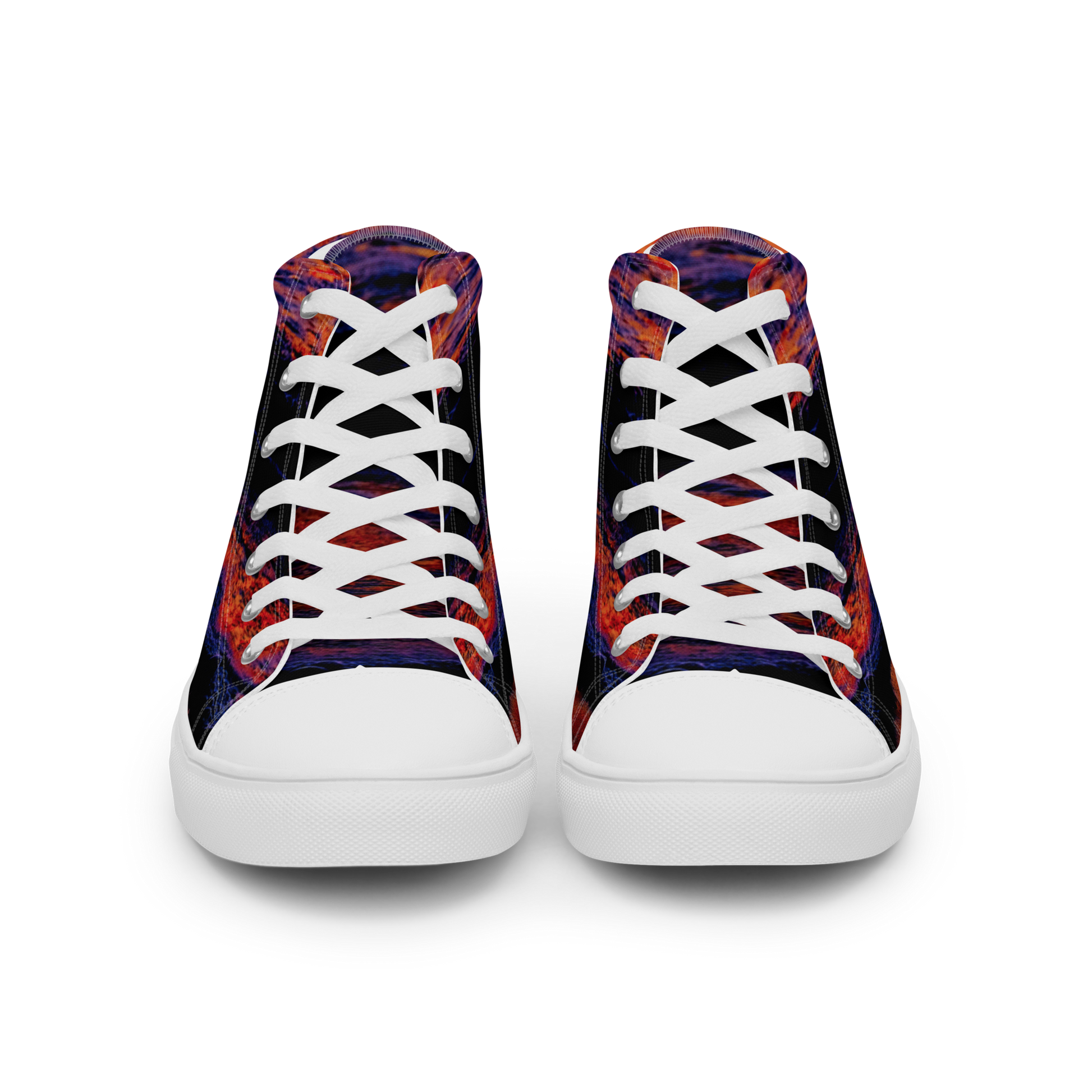 Technicolor Tide Women’s high top canvas shoes