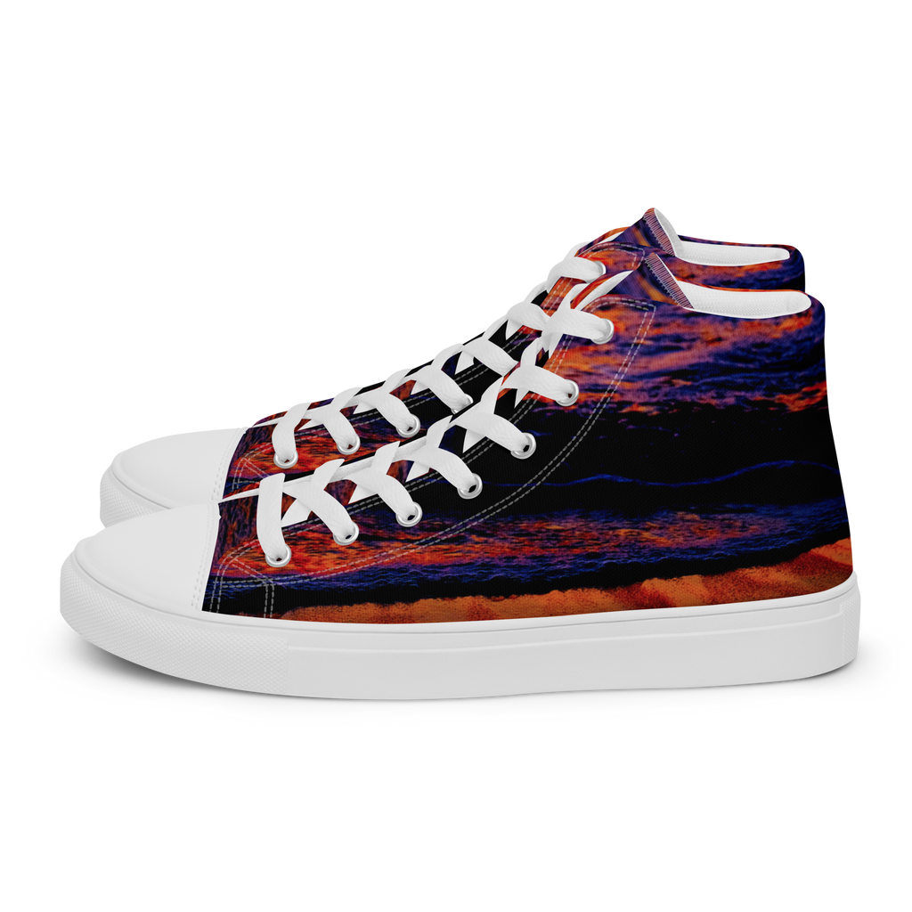 Technicolor Tide Women’s high top canvas shoes