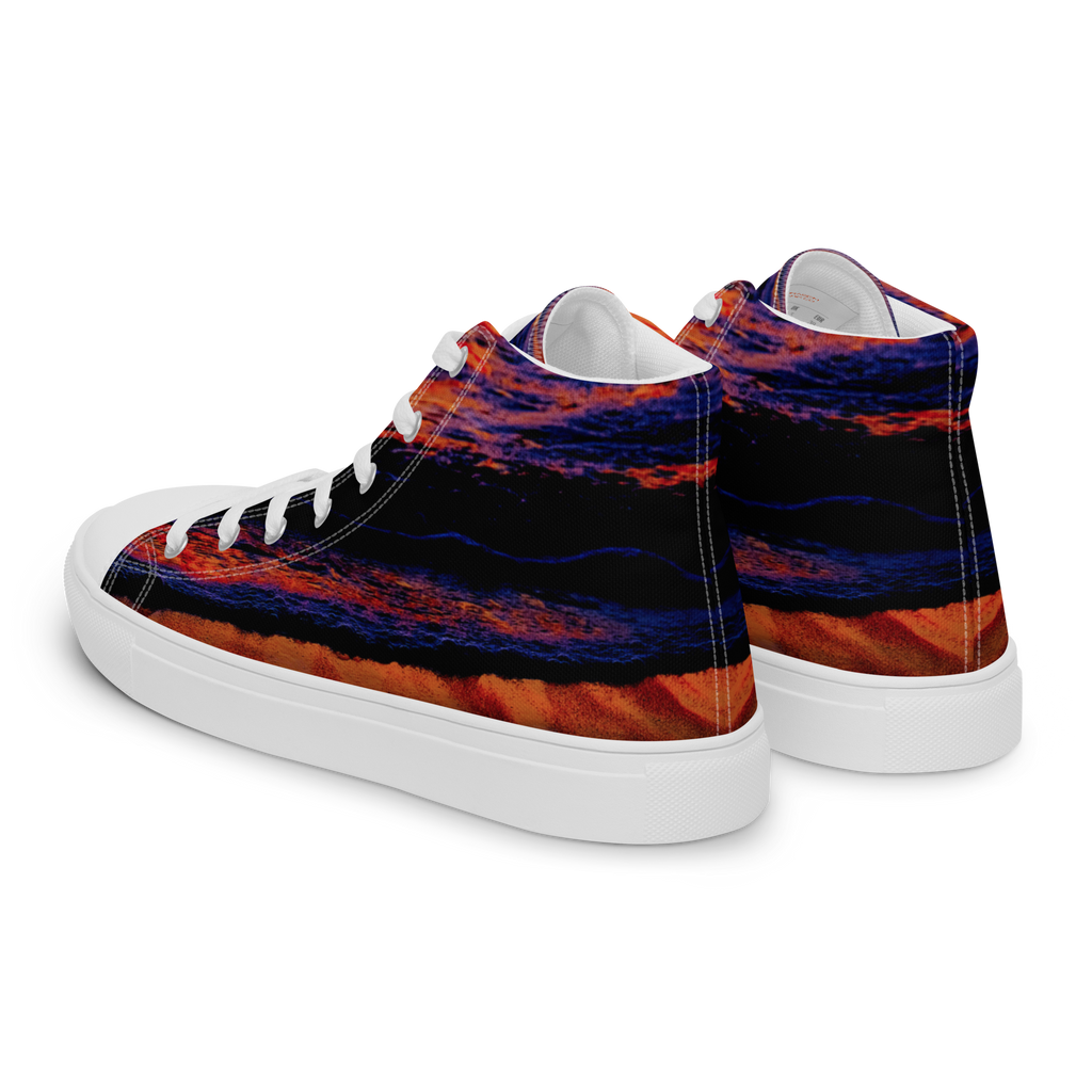Technicolor Tide Women’s high top canvas shoes