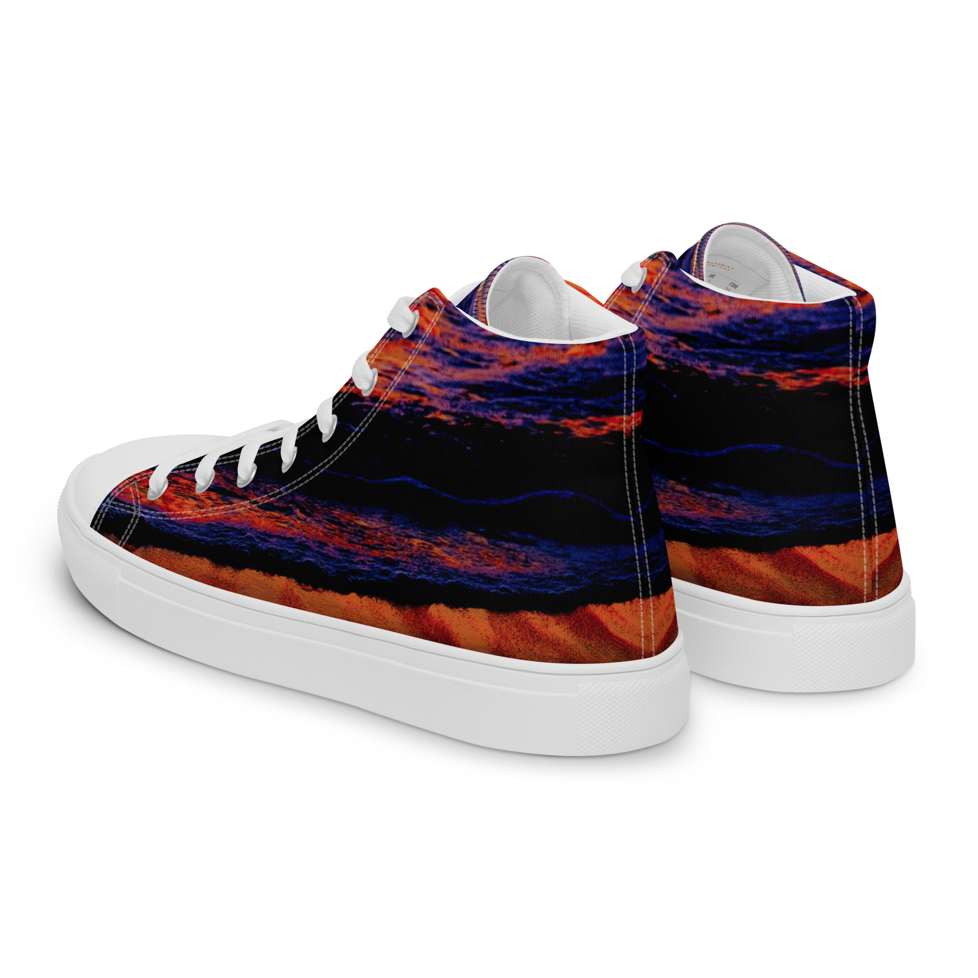 Technicolor Tide Women’s high top canvas shoes