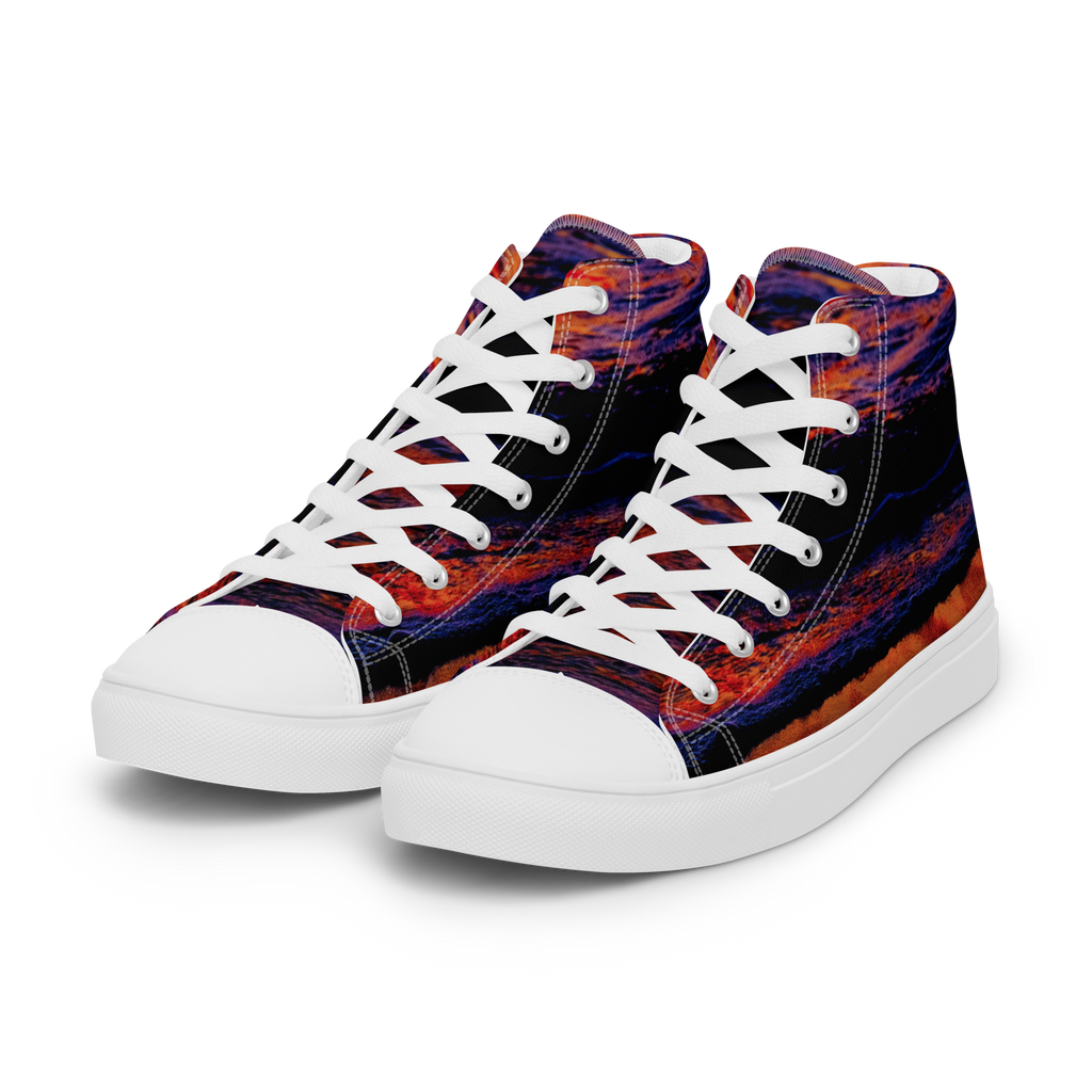 Technicolor Tide Women’s high top canvas shoes