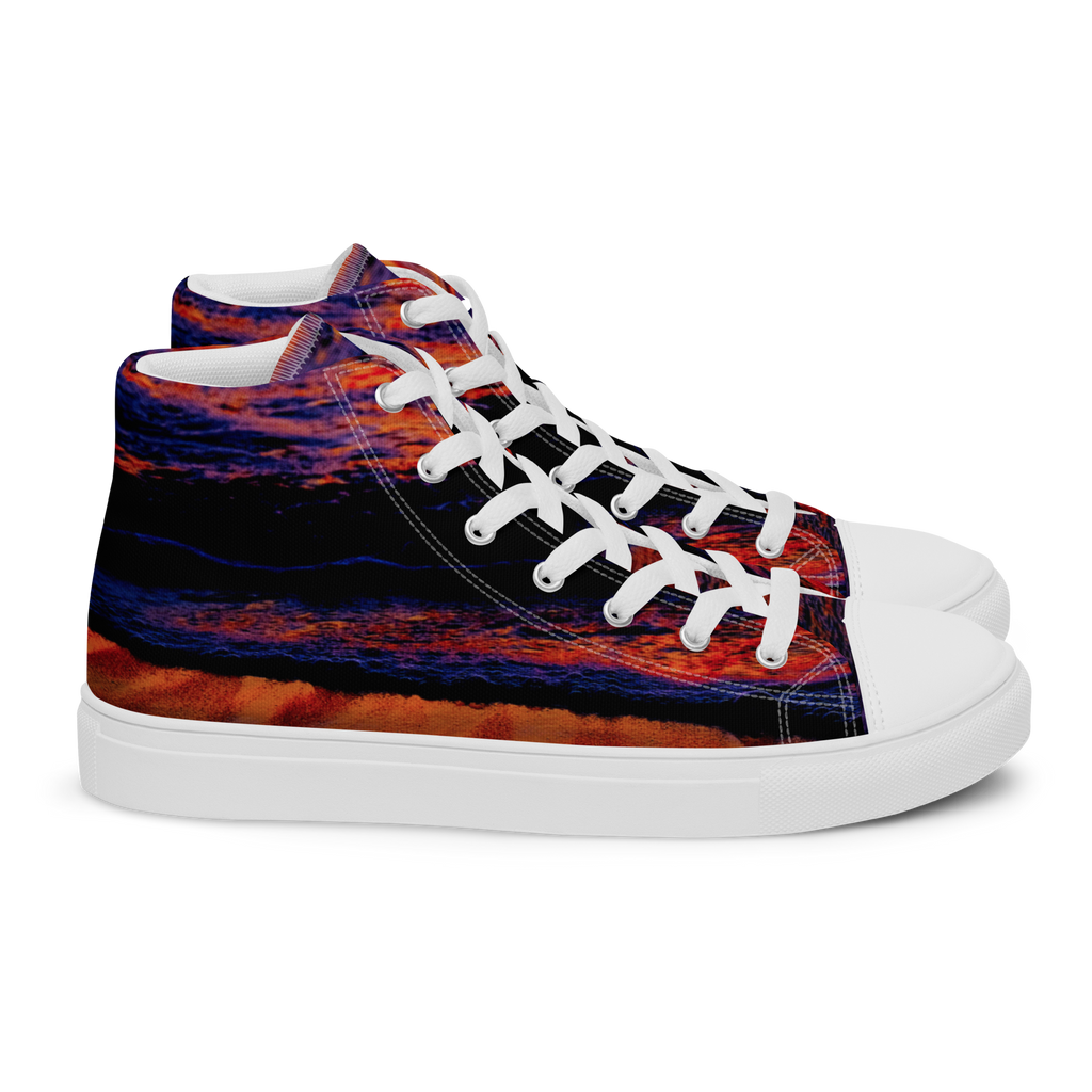 Technicolor Tide Women’s high top canvas shoes