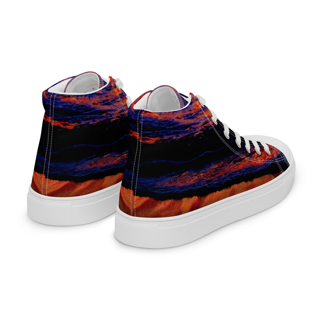 Technicolor Tide Women’s high top canvas shoes