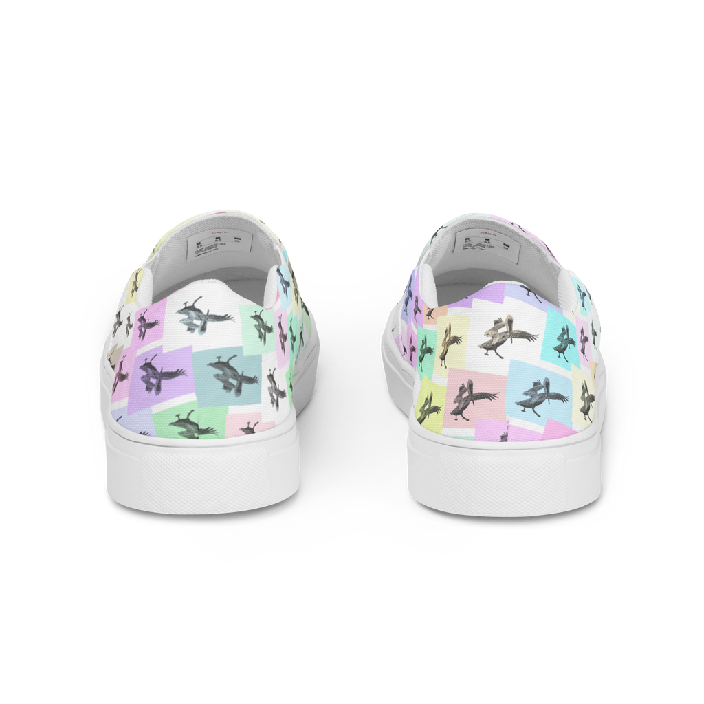 Pretty Pelicans Women’s slip-on canvas shoes