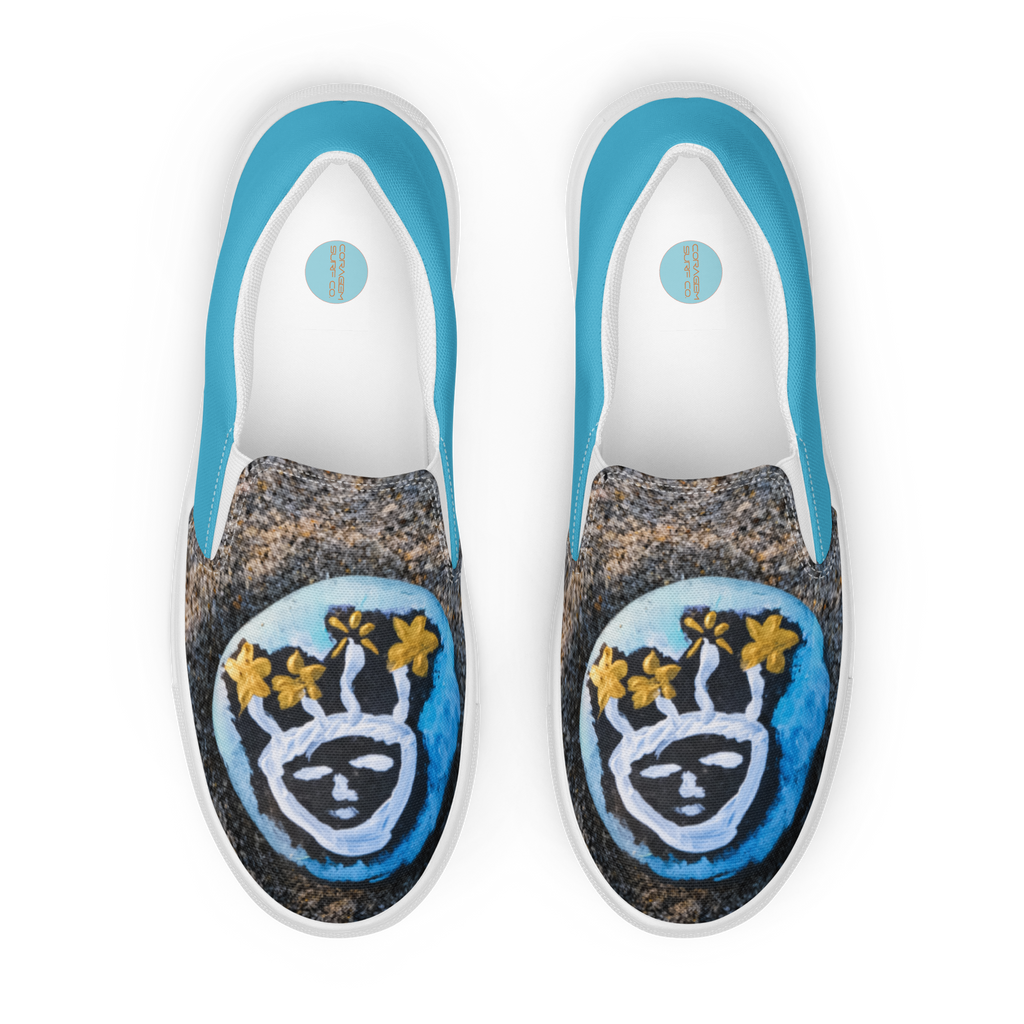 Resting Beach Face Women’s Slip-On Canvas Shoes