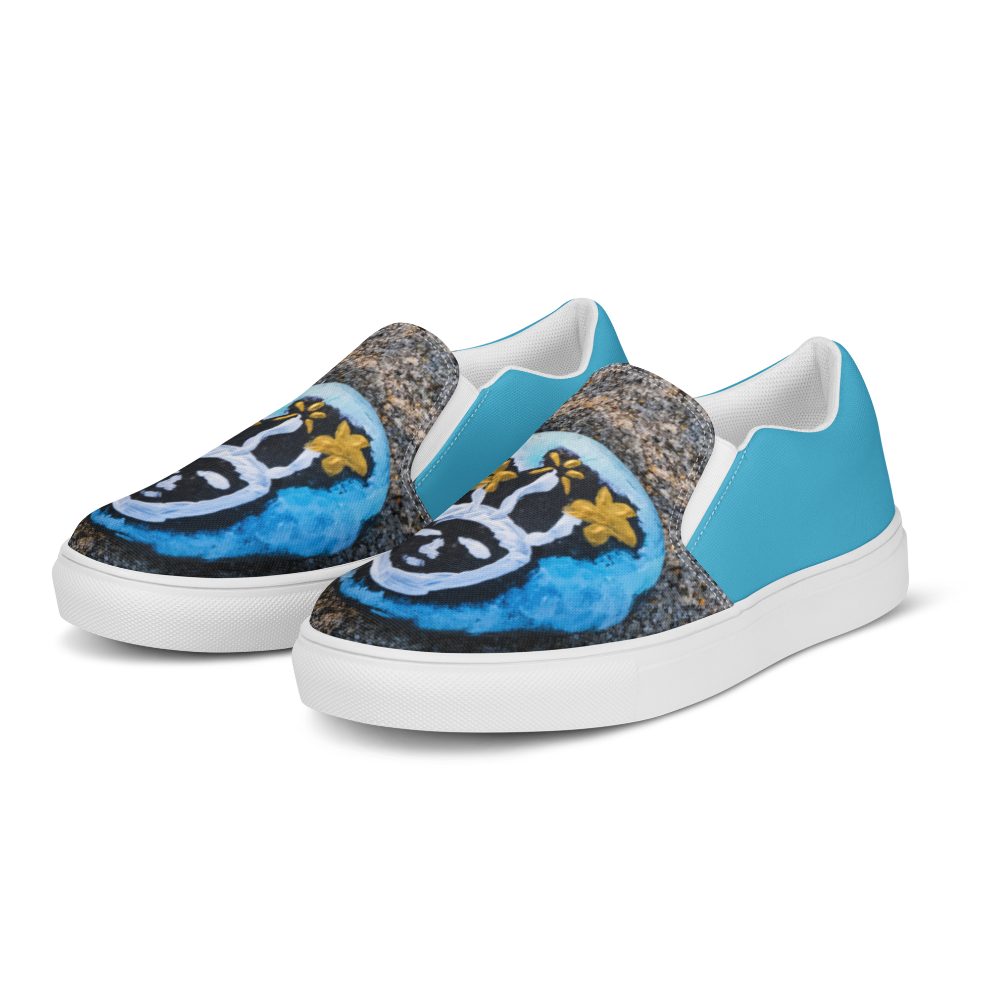 Resting Beach Face Women’s Slip-On Canvas Shoes