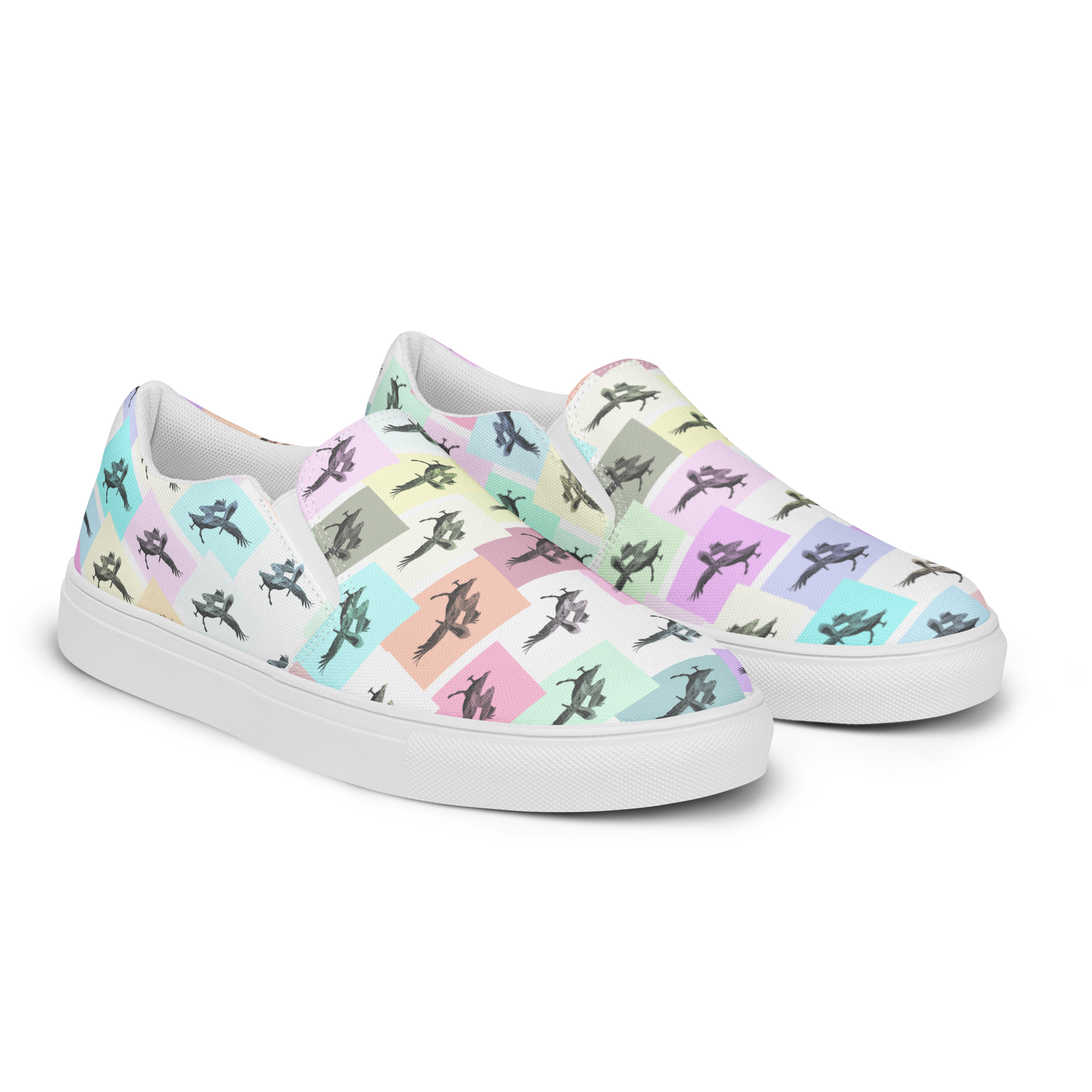 Pretty Pelicans Women’s slip-on canvas shoes